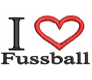 Stickserie -  Ich liebe Fußball